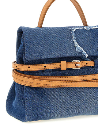 Blue Cotton Handbag