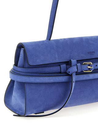 Blue Calfskin Shoulder Bag