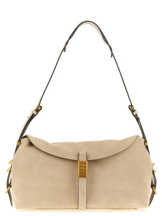 Beige Cowhide Shoulder Bag