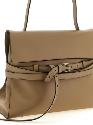 Beige Napa Leather / Calf Bos Taurus Shoulder Bag