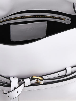 Bolso de hombro Blanco de Napa y Ternero Bos Taurus  