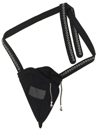 Black Cotton Crossbody Bag