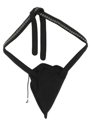 Black Cotton Crossbody Bag