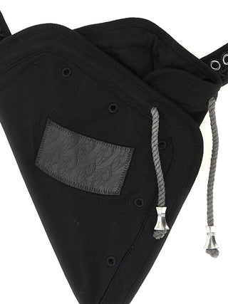 Black Cotton Crossbody Bag