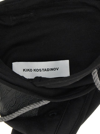 Black Cotton Crossbody Bag