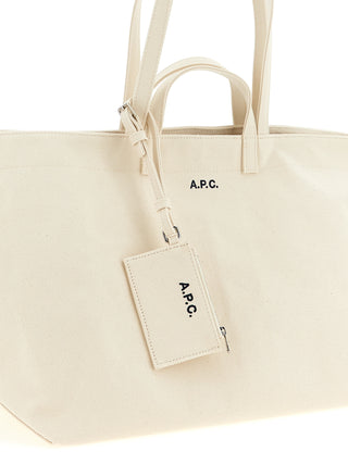 Bolso tote de algodón beige