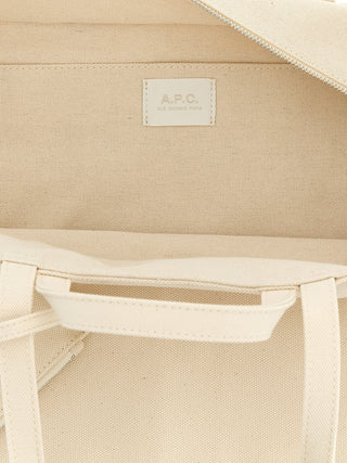 Bolso tote de algodón beige
