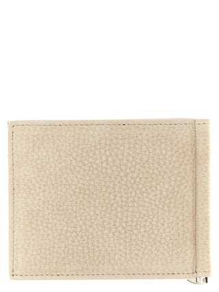 Cartera de piel de ternero beige  