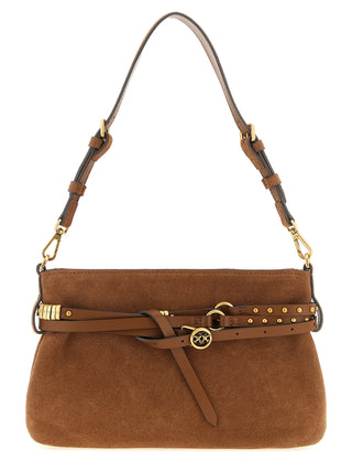 Brown Lamb Leather Shoulder Bag
