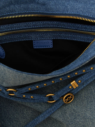 Blue Cotton Shoulder Bag