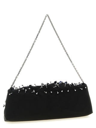 Black Viscose Clutch Bag