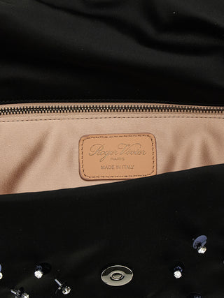 Black Viscose Clutch Bag
