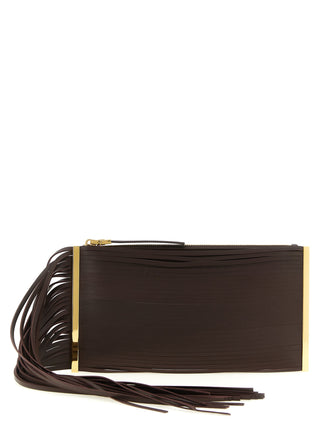 Brown Leather Clutch Bag