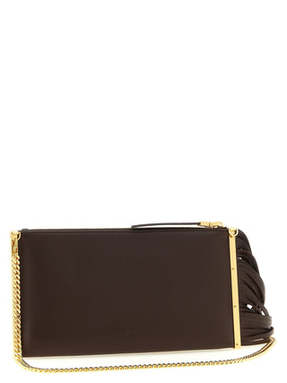 Brown Leather Clutch Bag