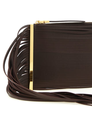 Brown Leather Clutch Bag