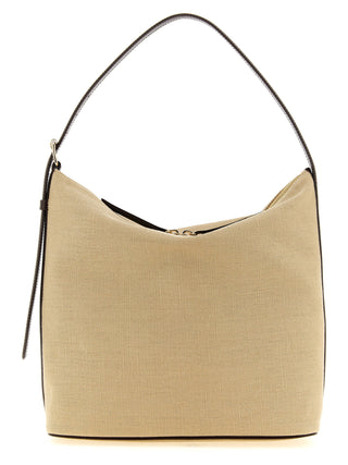 Beige Cotton Shoulder Bag