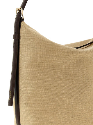 Beige Cotton Shoulder Bag