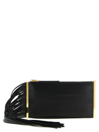 Black Leather Clutch Bag