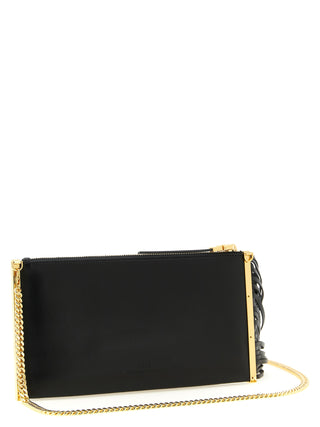 Black Leather Clutch Bag