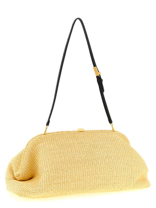 Beige Viscose Clutch Bag