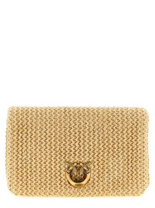 Beige Polypropylene Clutch Bag
