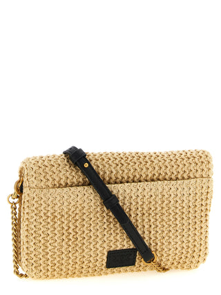 Beige Polypropylene Clutch Bag