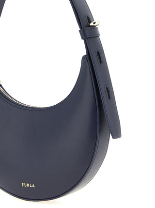 Blue Calfskin Shoulder Bag