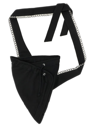 Bolso cruzado de algodón negro  