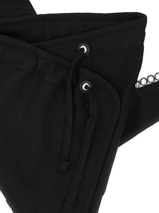 Black Cotton Crossbody Bag