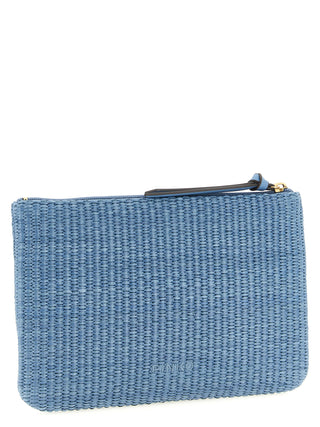 Blue Polypropylene Clutch Bag