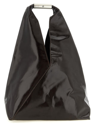 Bolso de mano marrón de cuero de vaca
