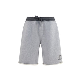 Gray Cotton Bermuda Shorts