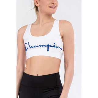 White Polyester Sport Bra
