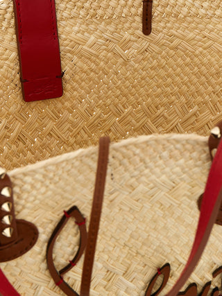 Beige Raffia Handbag