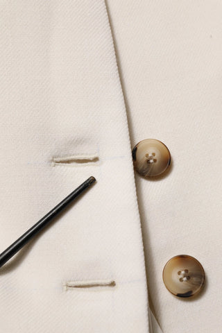 Gabardina larga de lana blanca Antwerp