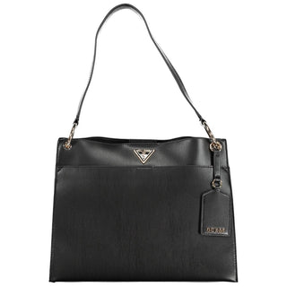 Bolso negro de poliuretano para mujer