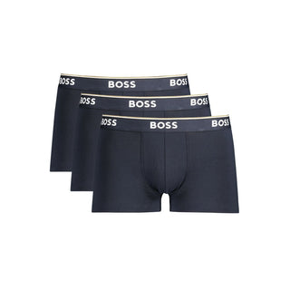 Boxer para hombre de algodón azul