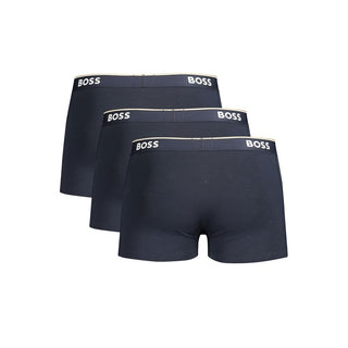 Boxer para hombre de algodón azul