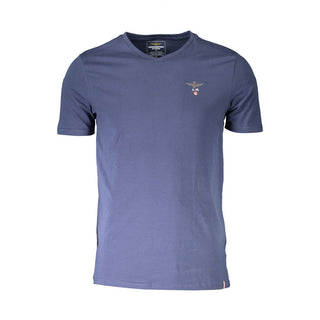 Blue Cotton Men's T-Shirt