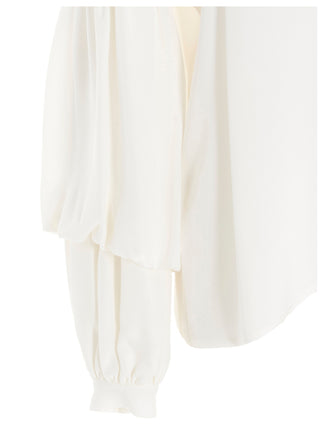 White Silk Blouse