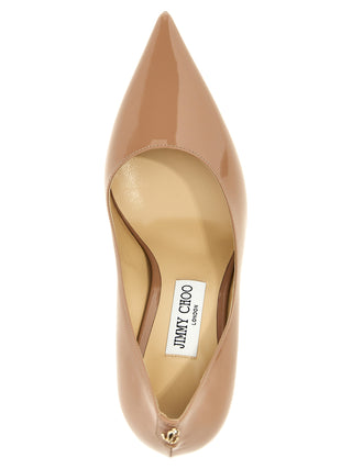 Beige Calfskin High Heel Pumps