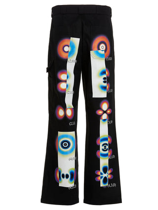Black Cotton Casual Pants