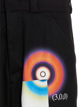 Black Cotton Casual Pants