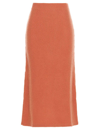 Orange Cashmere Mini Skirt