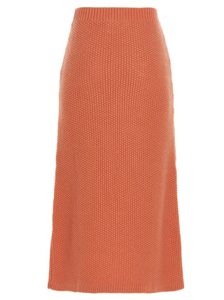 Orange Cashmere Mini Skirt