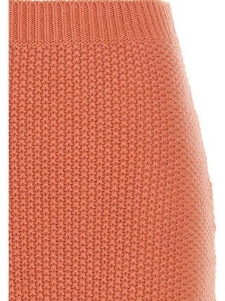 Orange Cashmere Mini Skirt
