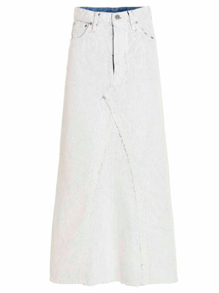 White Cotton Mini Skirt