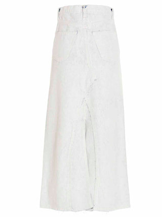 White Cotton Mini Skirt