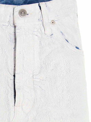 White Cotton Mini Skirt