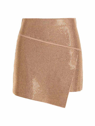 Beige Viscose Long Skirt